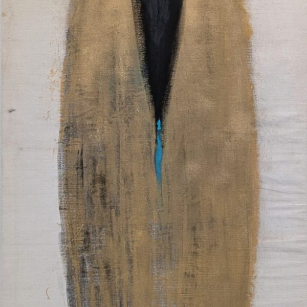 A radiant oil painting on canvas, featuring golden hues that symbolize energy and spirituality, inviting introspection and transformation.