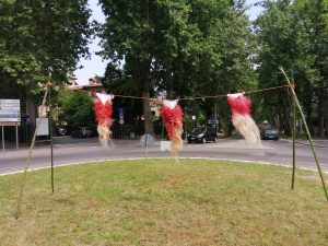 Title: "Modest Hair" Site-specific installation for the "Fontanone" roundabout in Faenza By Laura Rambelli